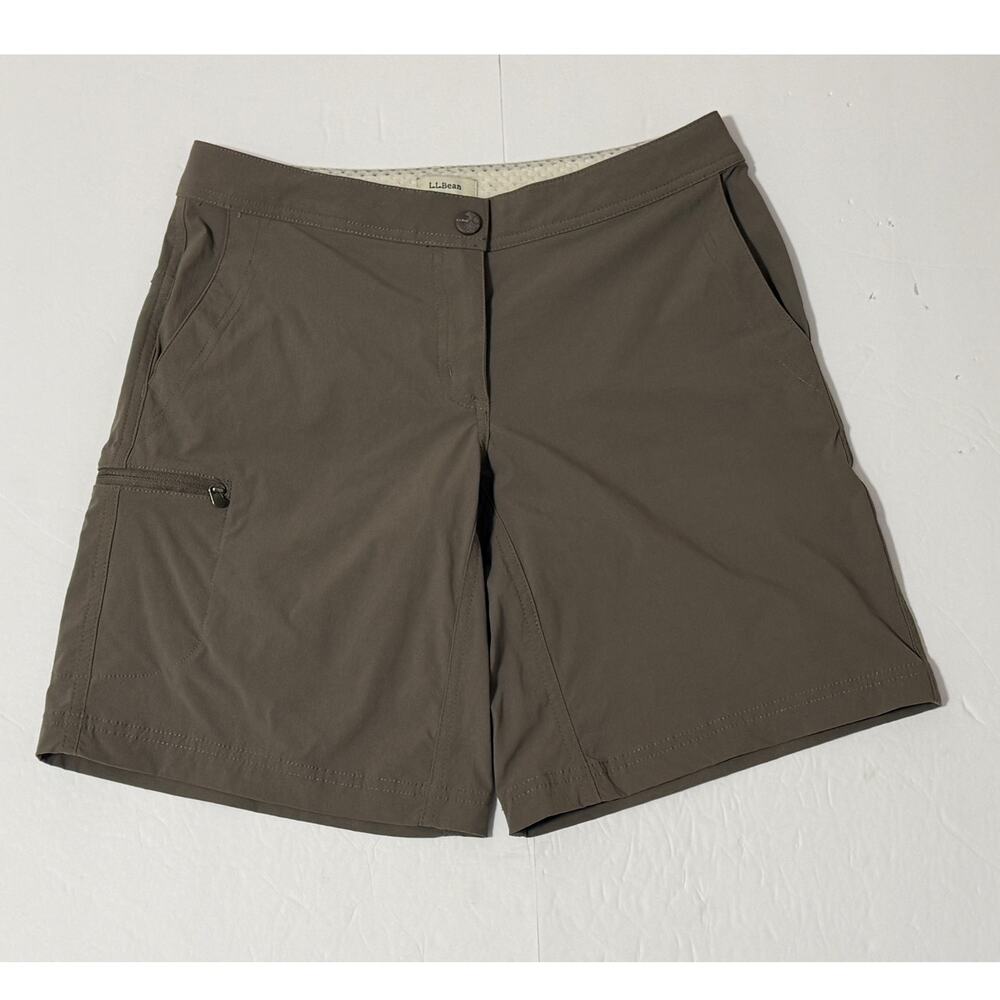 L.L. Bean Women's Comfort Trail Shorts, Mushroom Brown, Size 4
